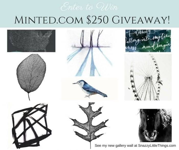 Minted.com $250 Giveaway at SnazzyLittleThings.com