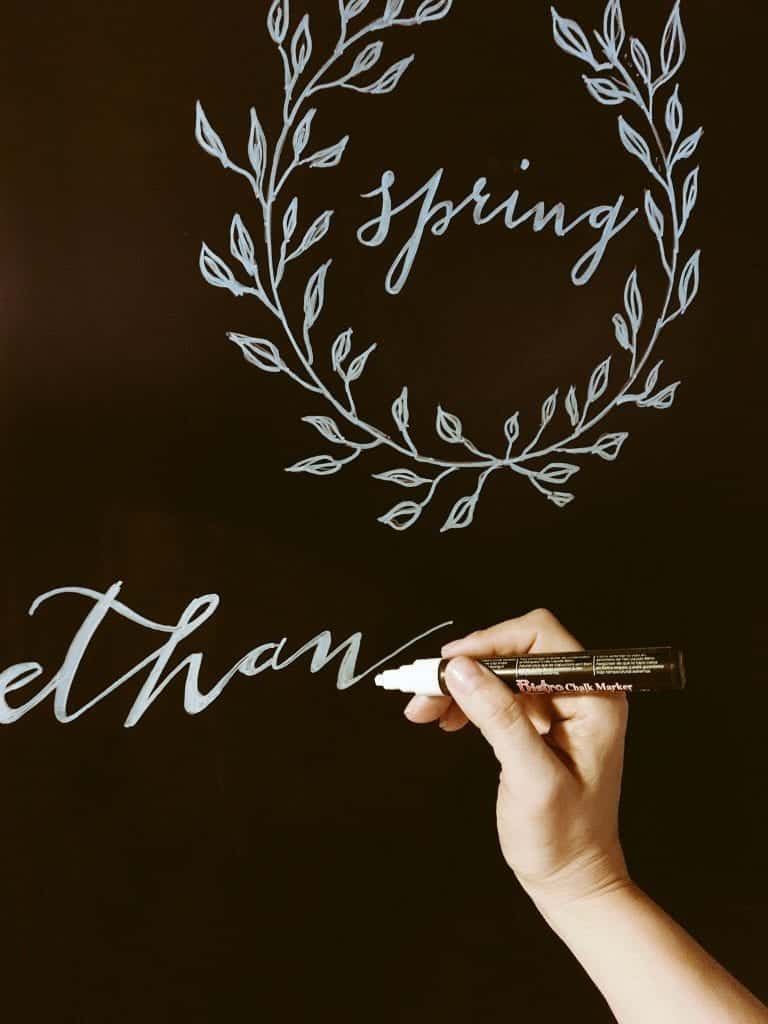 Calligraphy Chalkboard by SnazzyLittleThings