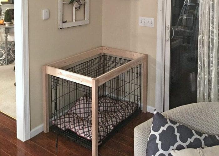 Dog Crate DIY Hack Table Build by SnazzyLittleThings.com