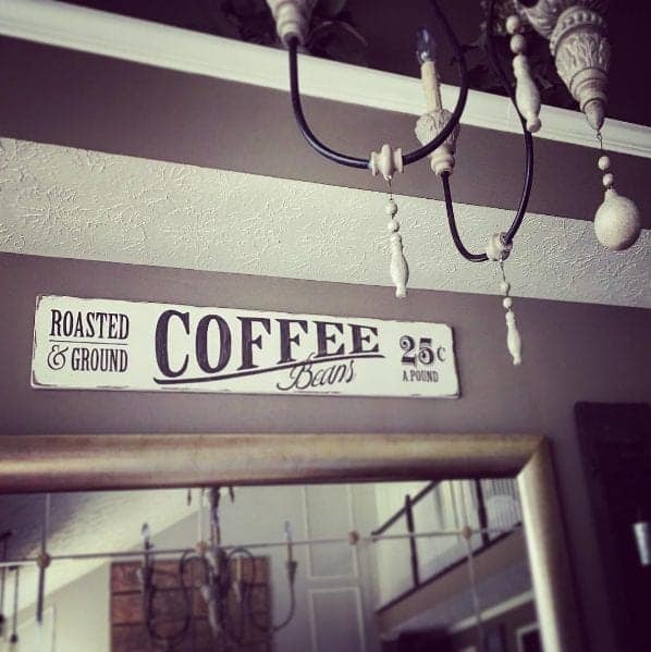 Coffee Sign in Dining Area Summer Home Tour 2016