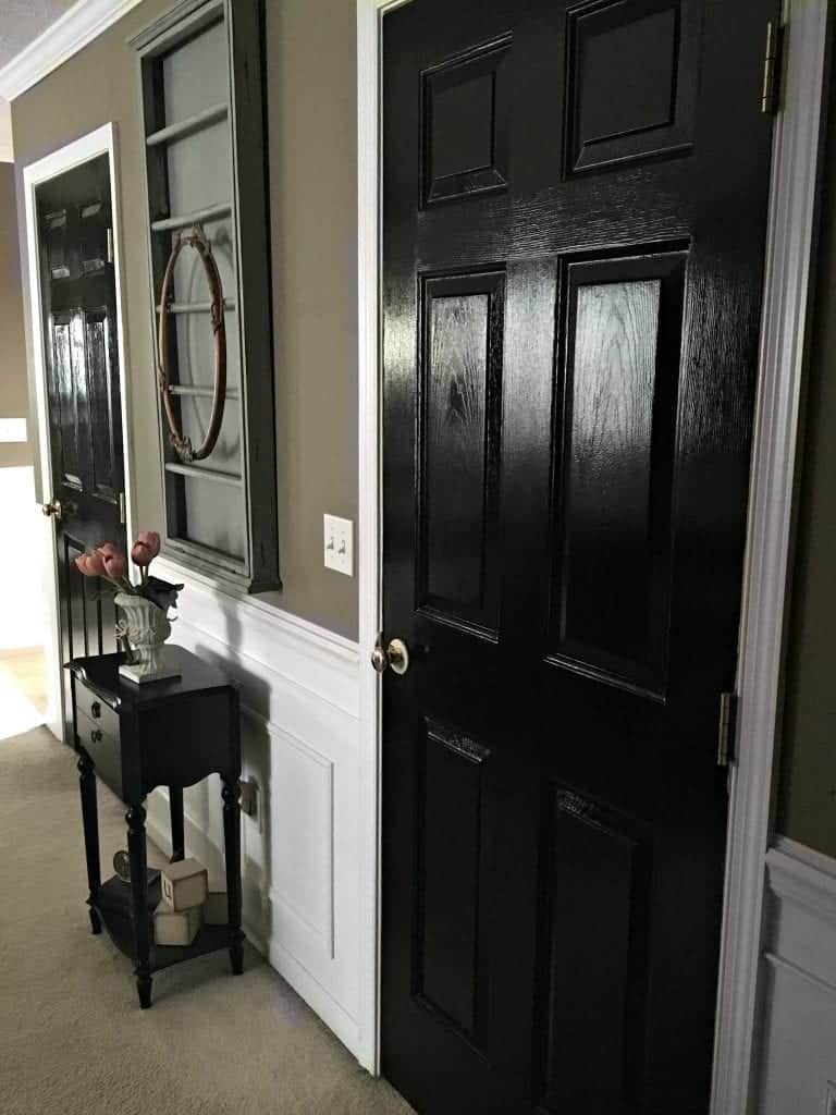 Black Interior Doors from Master Bedroom by SnazzyLittleThings