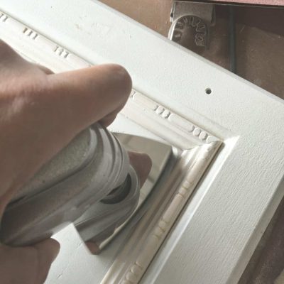 Corner Sander on cabinets