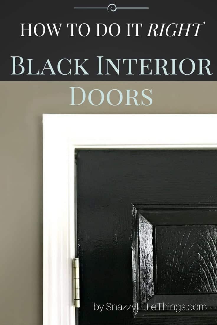 Our black interior doors snazzy little things