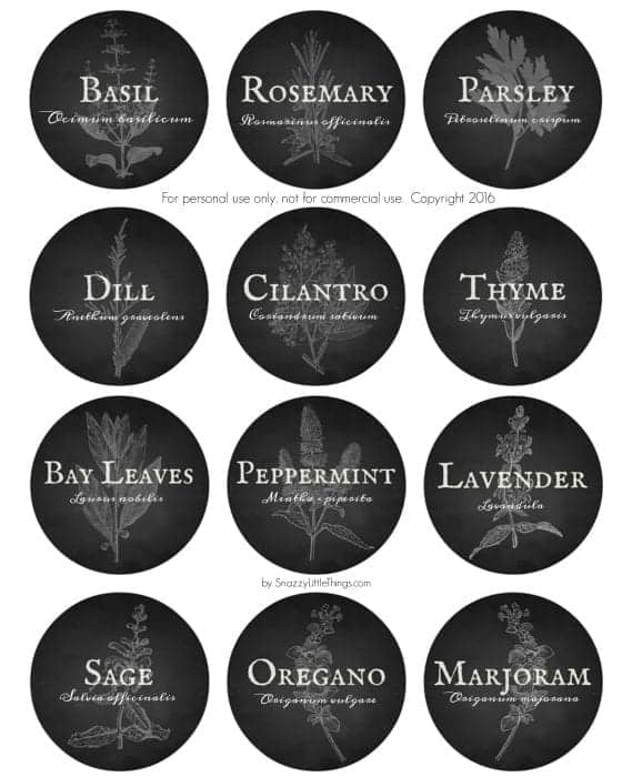 Vintage Herb Labels by SnazzyLittleThings.com