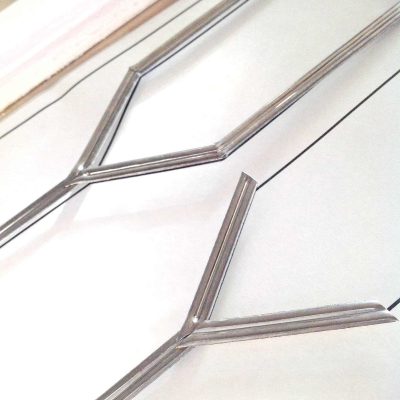 DIY Faux Leaded Glass Installing the Metal Strips