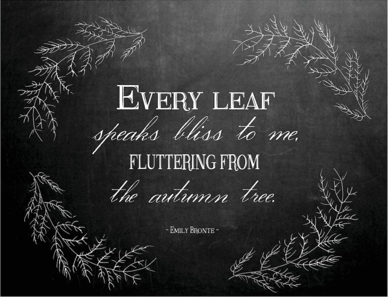 Autumn Chalkboard Printable