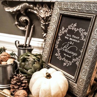 A Pretty Fall Foyer Vignette