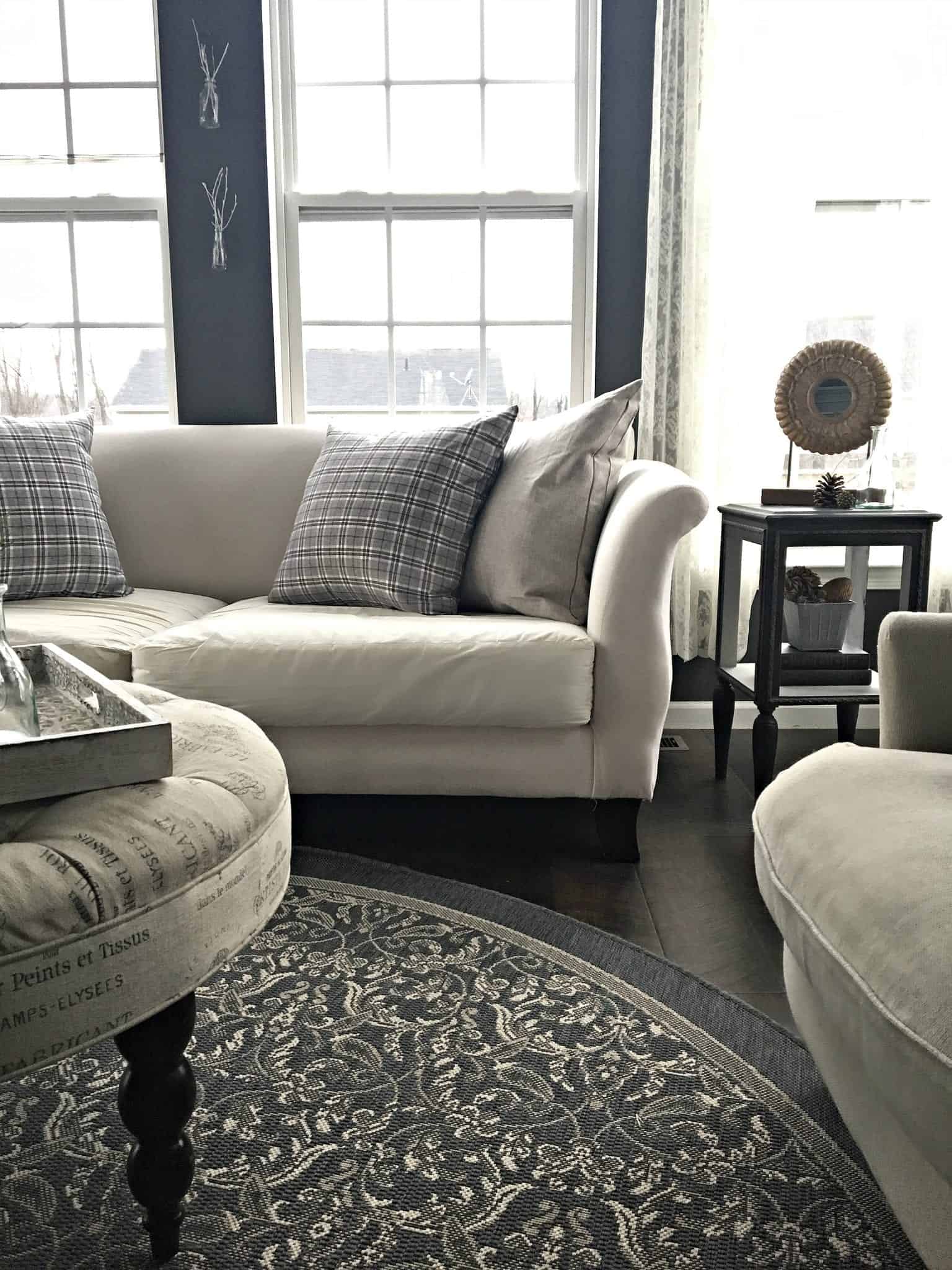 Slipcover Couch without Cover New Pillows