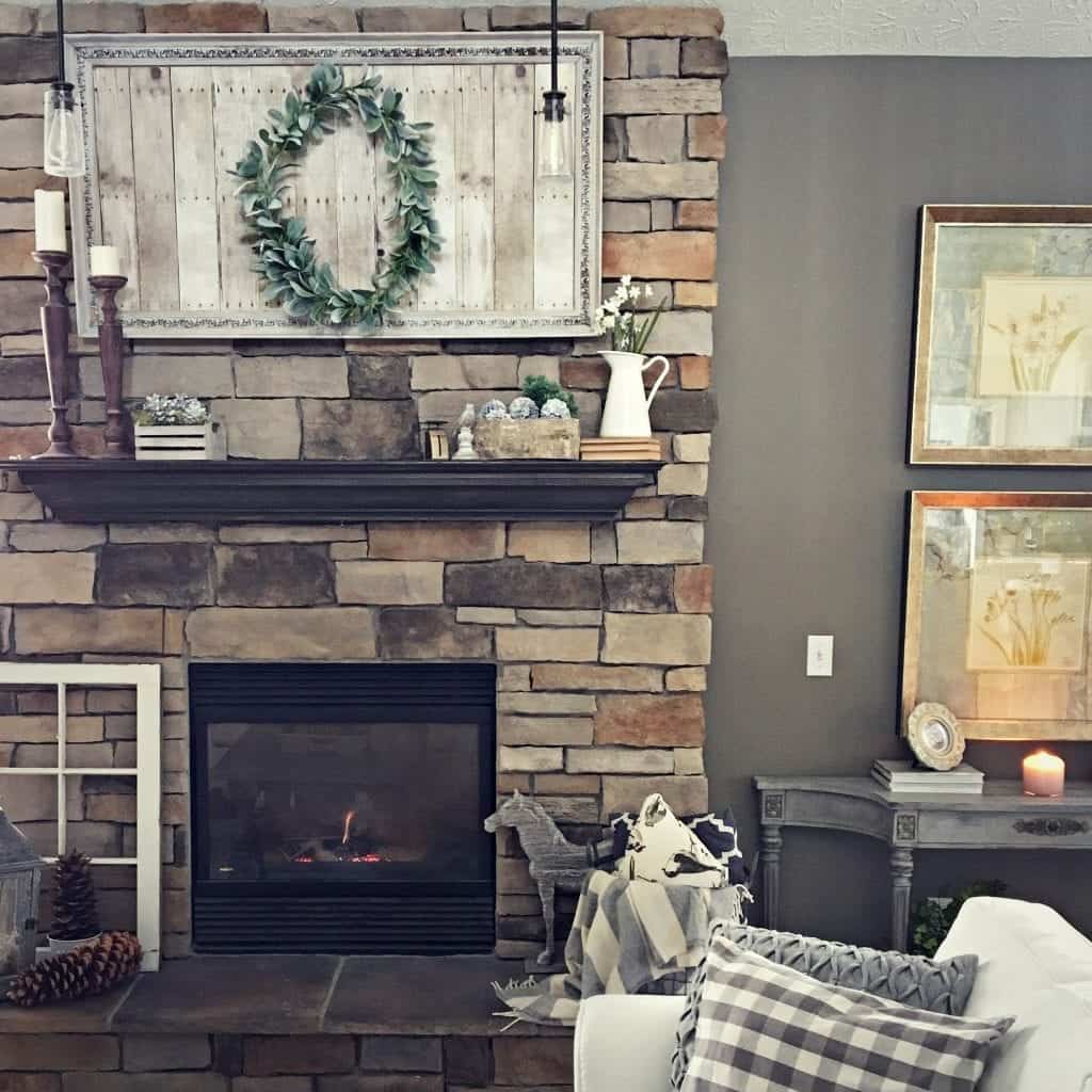 Winter Home Tour 2017 Fireplace Mantel