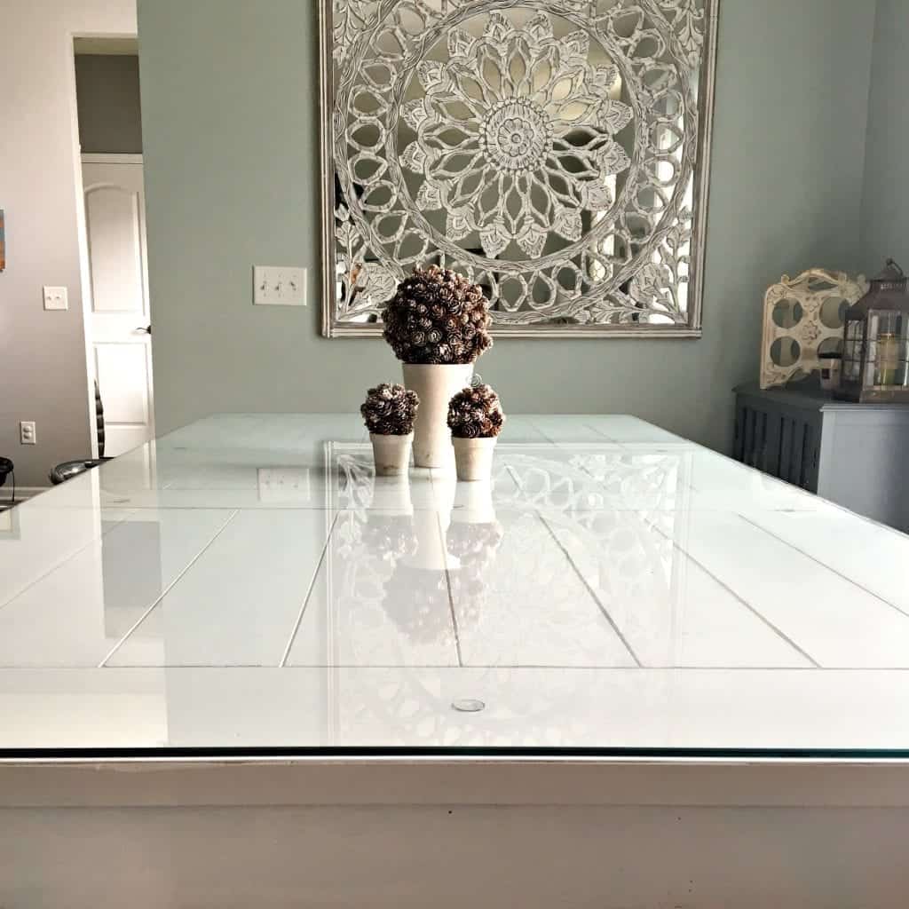 Dark Farmhouse Table Painted White Trestle Table