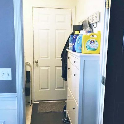 Tiny Laundry Room Ideas door leading to garage