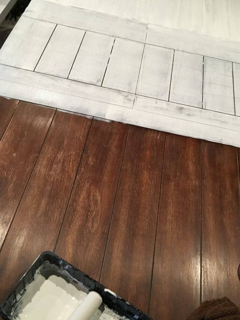 dark-table-painted-white-farmhouse-style rolled on