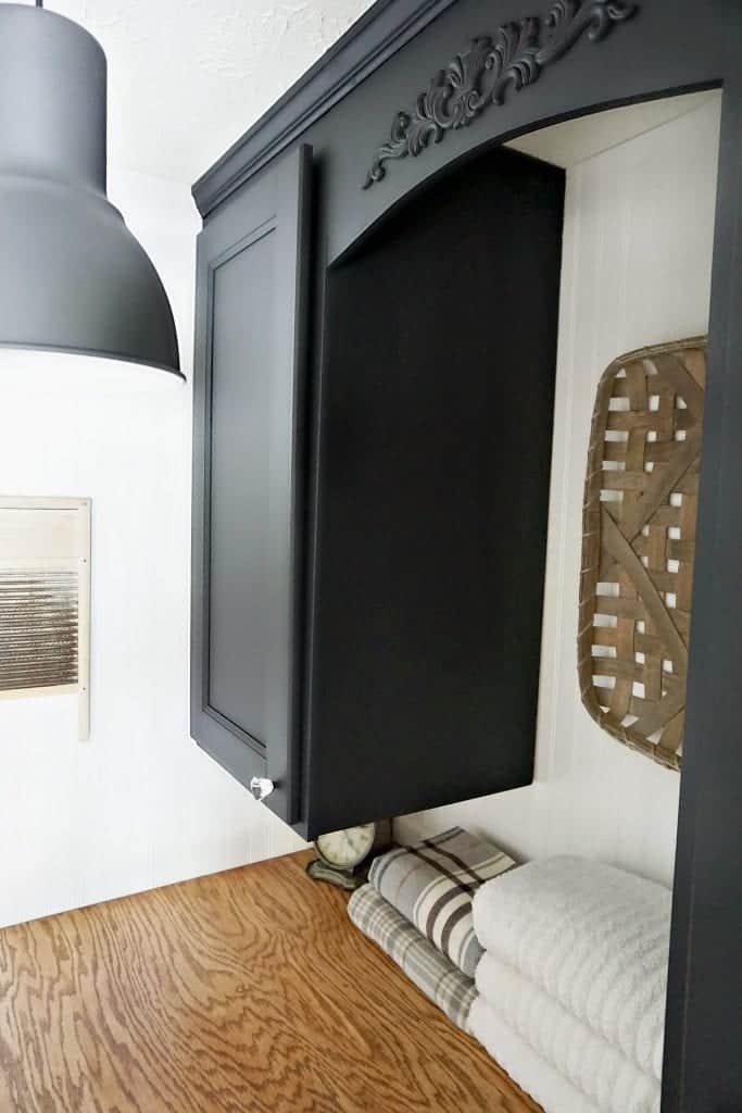 Farmhouse Laundry Room Makeover Built in Cabinetry and Butcher Block