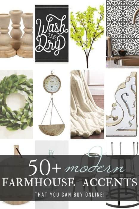50+ Modern Farmhouse Accents bloggers love by Snazzy Little Things