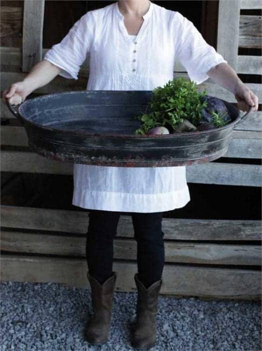 Oversized Farmhouse Metal Tray