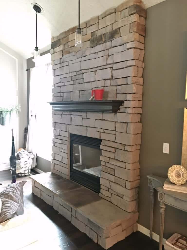 How to Paint a Stone Fireplace