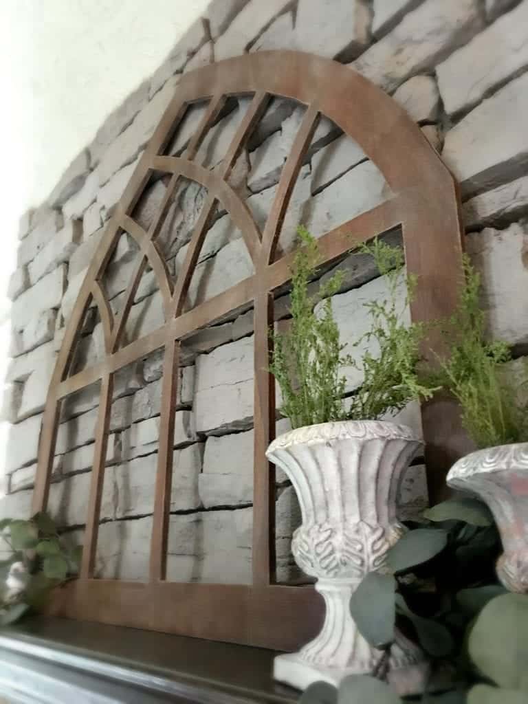 diy-cathedral-window-frame-fixer-upper with urns