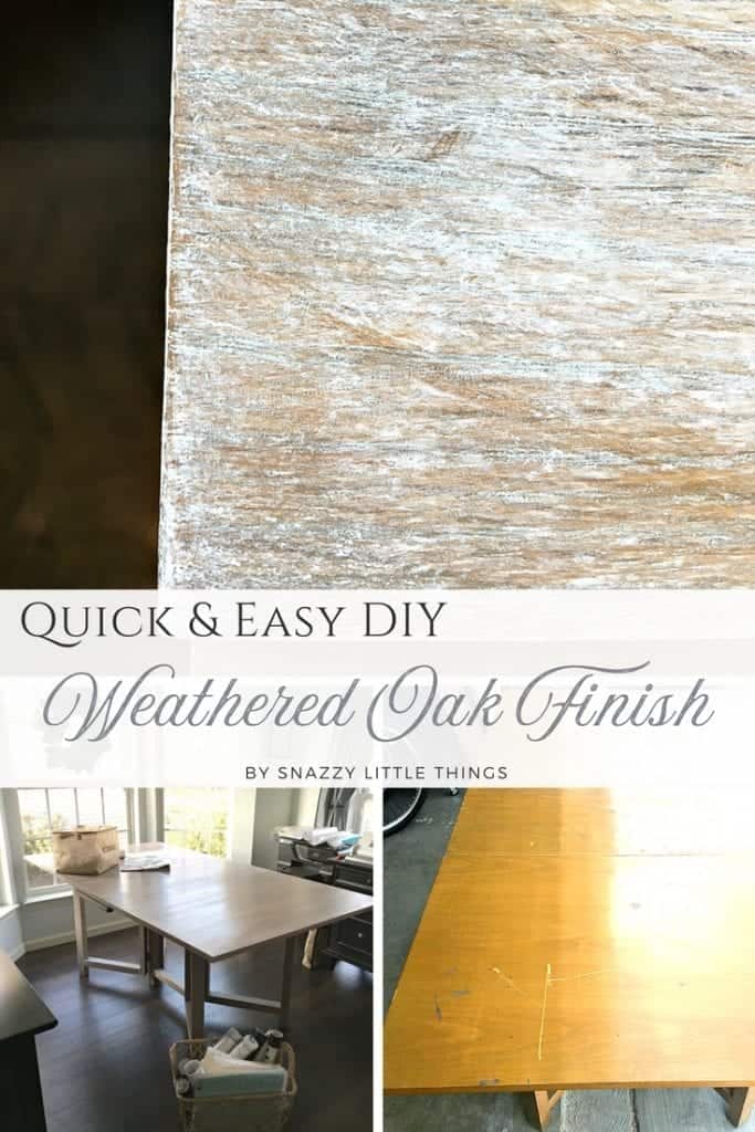 Quick and Easy Weathered Oak Finish Using Annie Sloan products - by Snazzy Little Things 