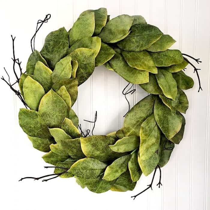24 Magnolia Garden Wreath Close Up