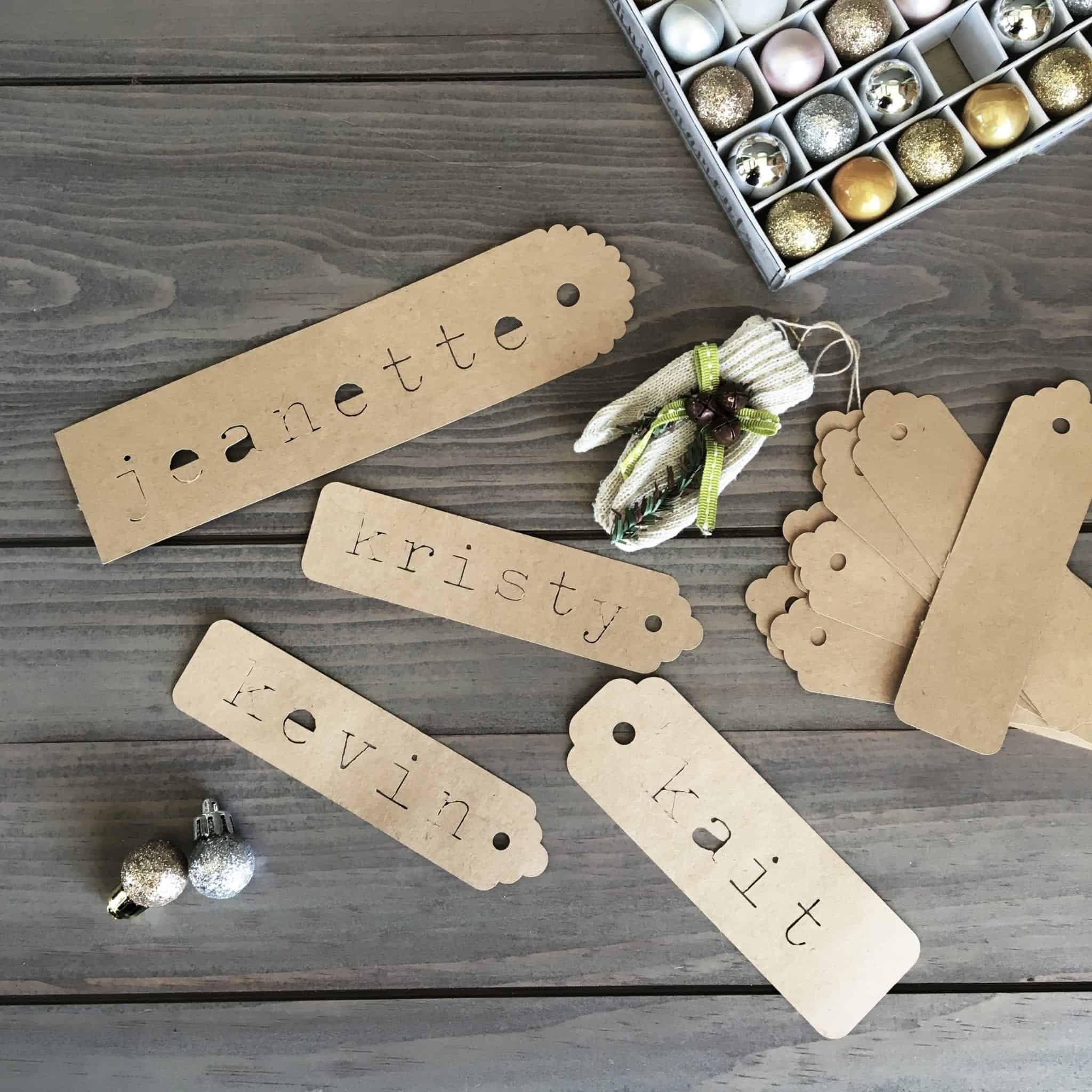 Modern Rustic Holiday Home Tour 2017 Gift Tags Made with Silhouette Cameo