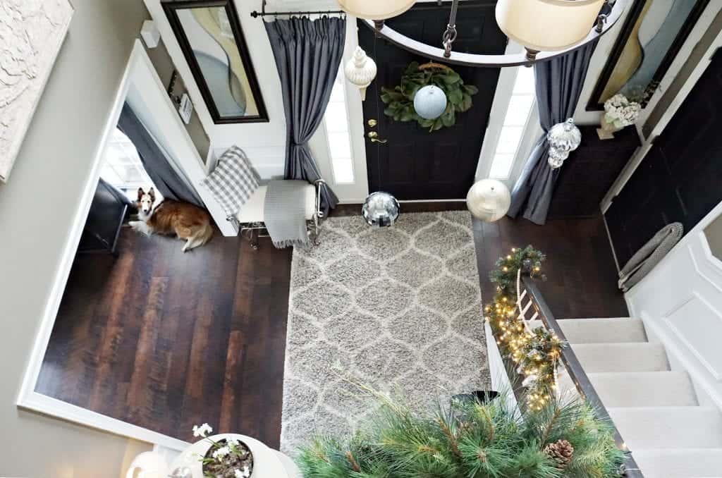 Modern Rustic Holiday Home Tour 2017 View from Upstairs