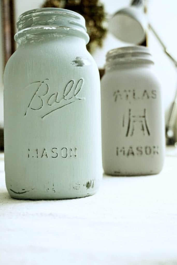 Chalk Painted Mason Jars by Snazzy Little Things