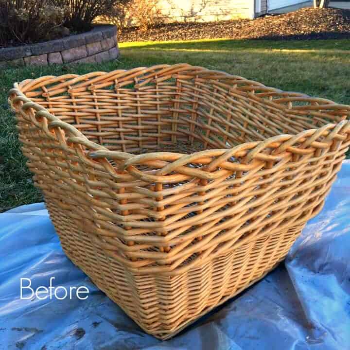 Wicker Basket Makeover Before Paint Wicker Basket Makeover Before Paint