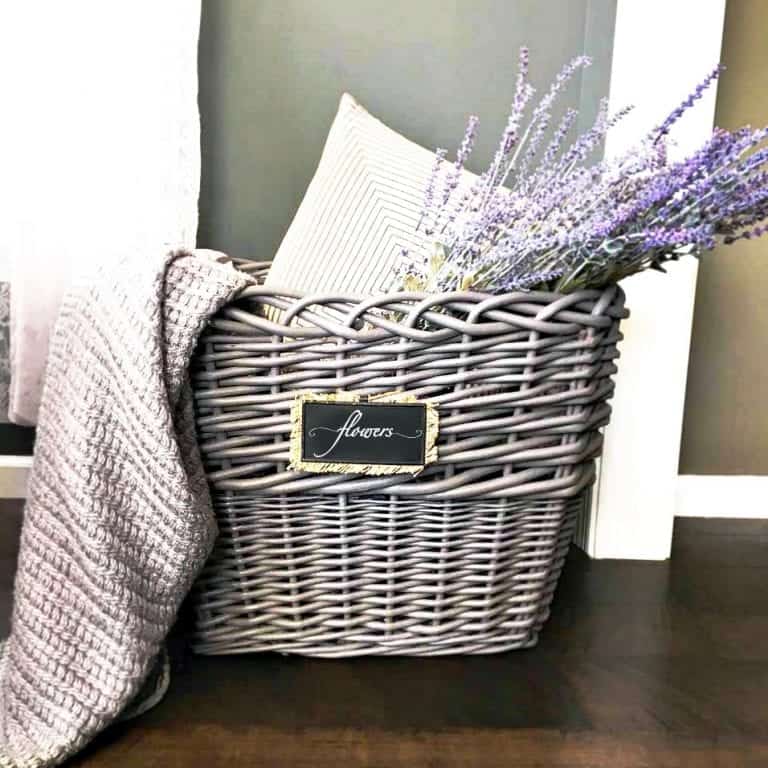 Easy Wicker Basket Makeover with Paint