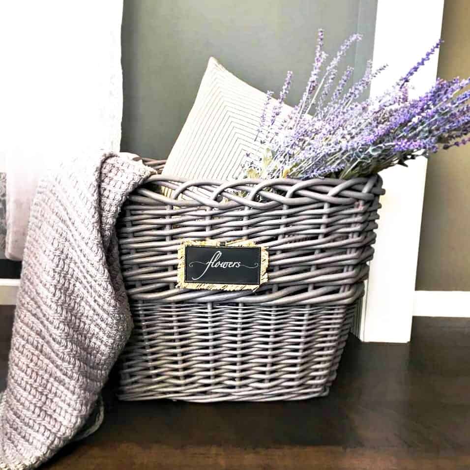 Wicker Basket Makeover with Chalk Paint After Photo