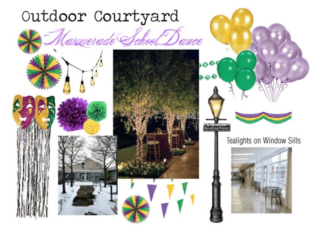 Masquerade Party Ideas Outdoor Courtyard