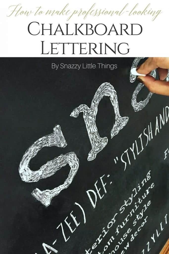 DIY Chalkboard Lettering Tutorial by Snazzy Little Things