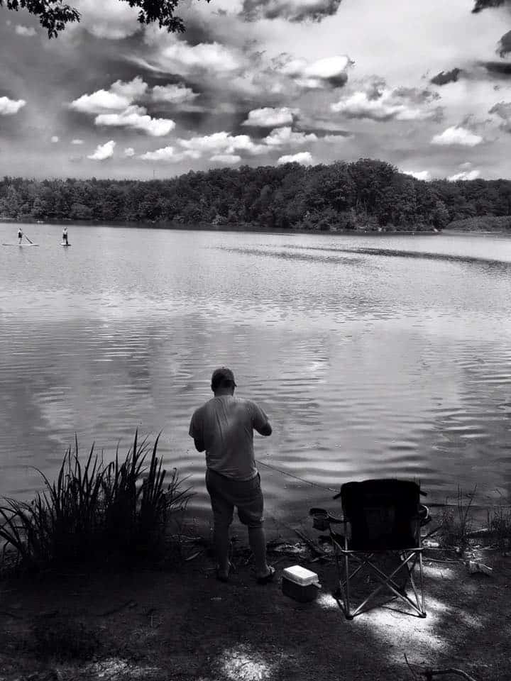 Hinckley Lake Ohio Ethan Fishing July 2017