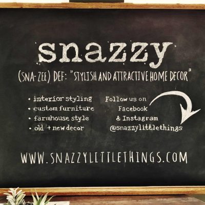 DIY Chalk Lettering Tutorial + the story behind our “snazzy” name