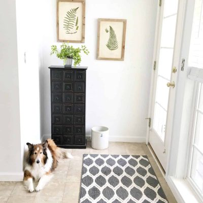 Mini Mudroom Makeover After