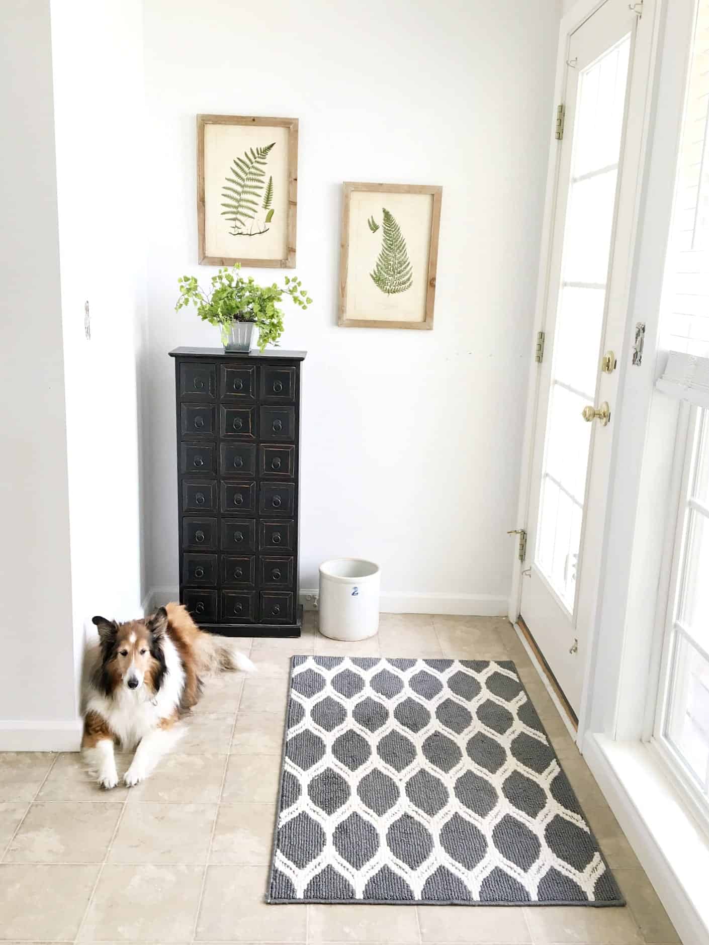 Mini Mudroom Makeover After
