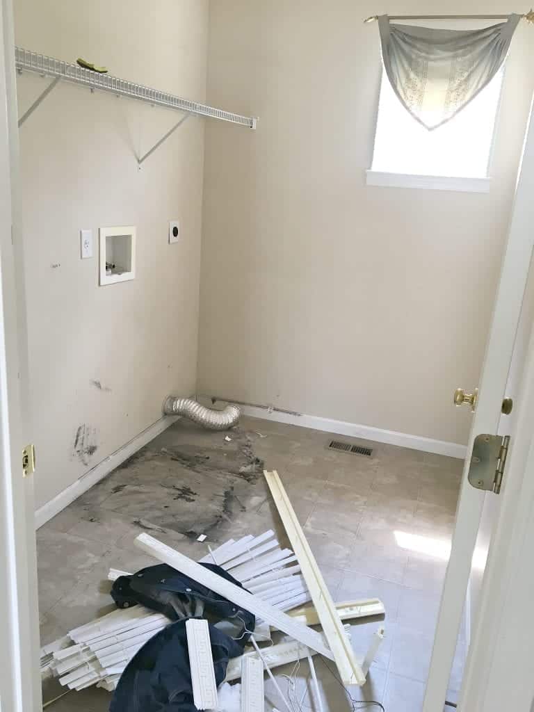 New house laundry room before