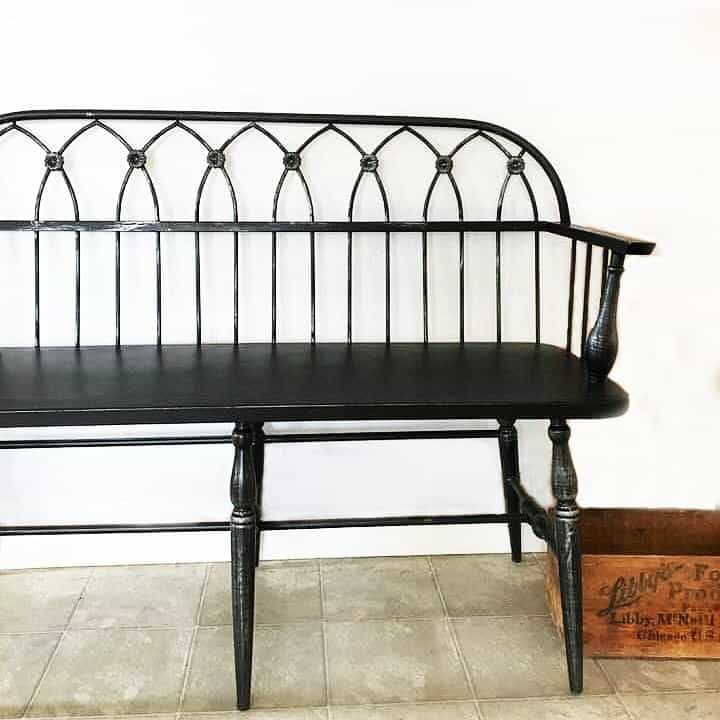 Black Bench Entryway Square