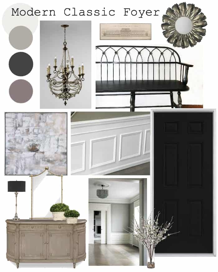 Modern Classic Foyer Design Plan