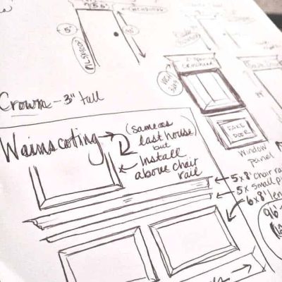 Interior Trim with Fypon sketch of foyer-2