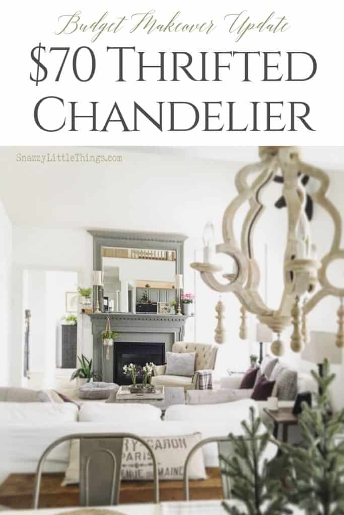 70 dollar chandelier Our $230 kitchen makeover by DIY blog snazzylittlethings.com