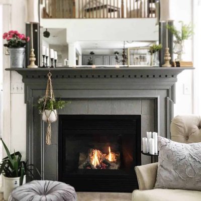 Dark Moody Mantel Makeover by Snazzy Little Things