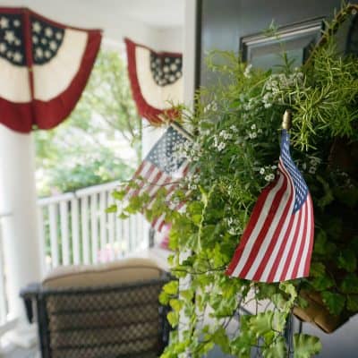 Patriotic Front Porch with Americana Buntings