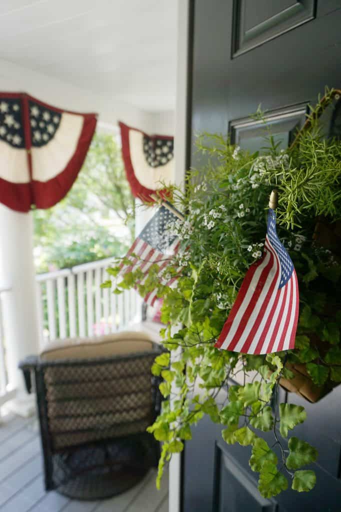 Patriotic Front Porch with Americana Buntings 