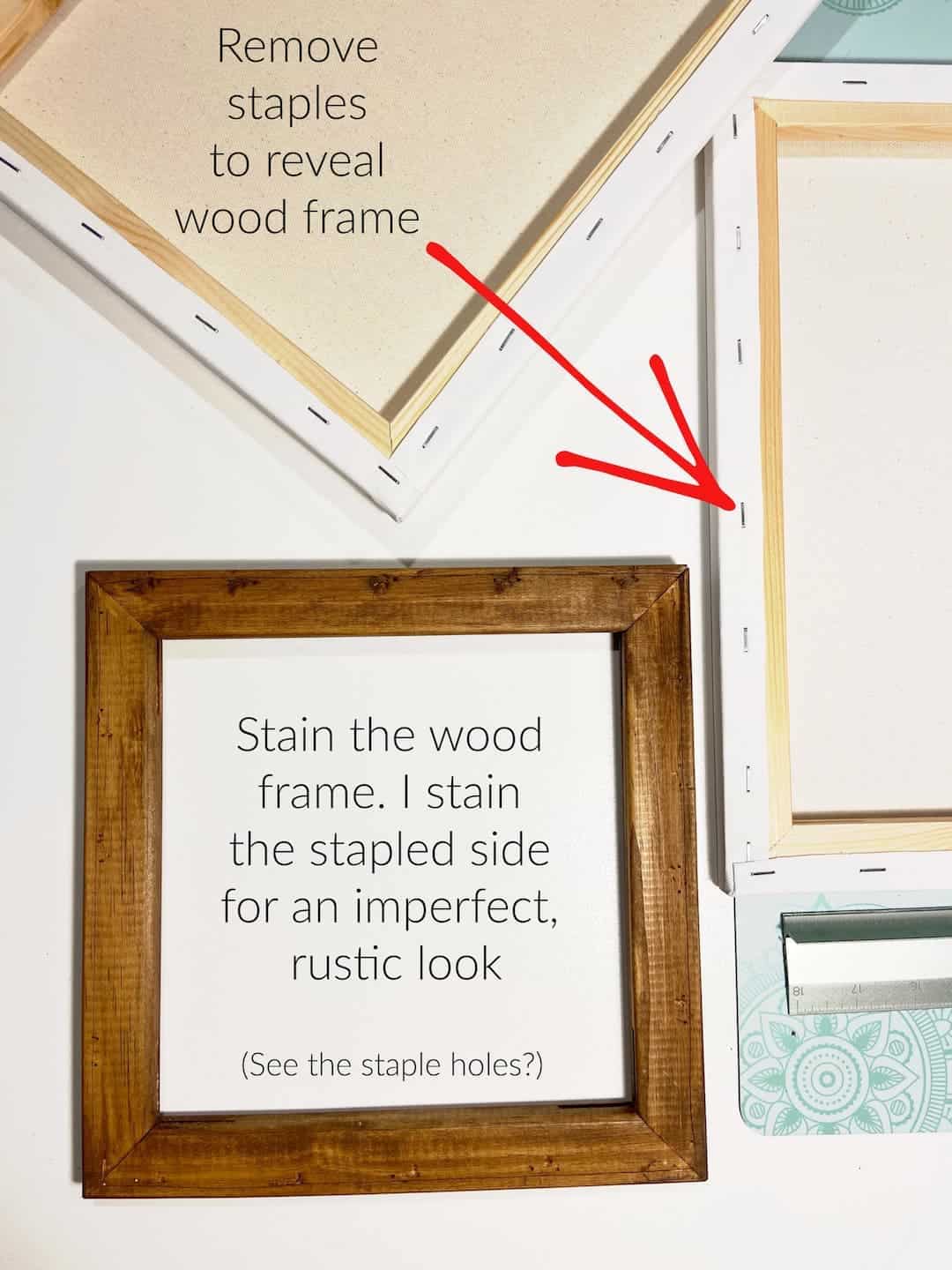 DIY Reverse Canvas Instructions by Snazzy Little Things