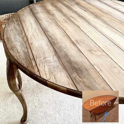 Spalted Cherry Table Makeover with Reactive Stain