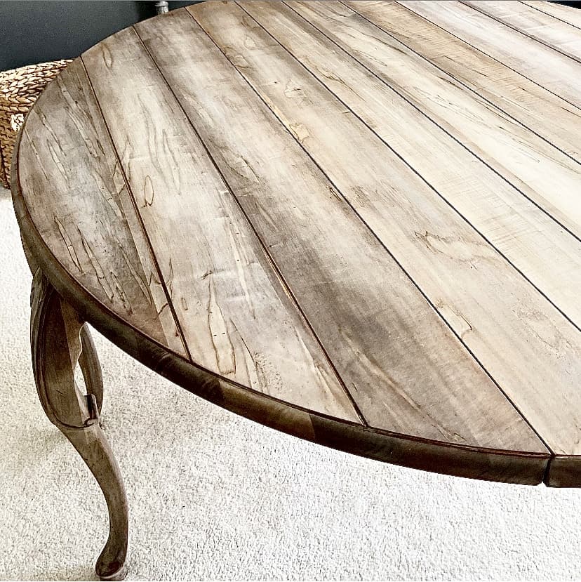 Cherry Table Stained Gray, How To Refinish A Cherry Dining Room Table
