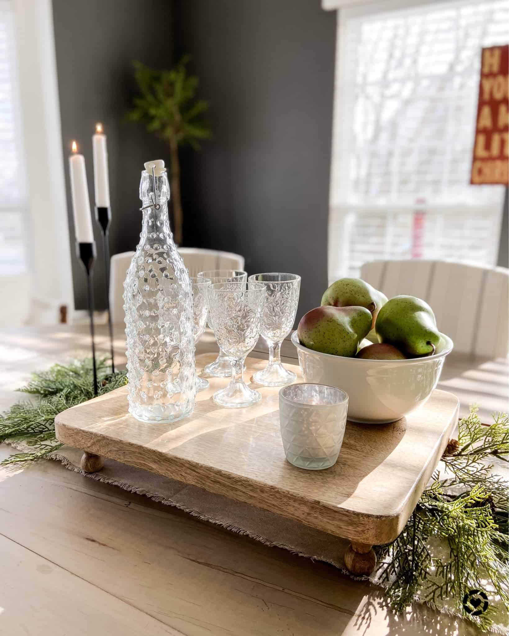 Winter Tablescape Juniper Pear