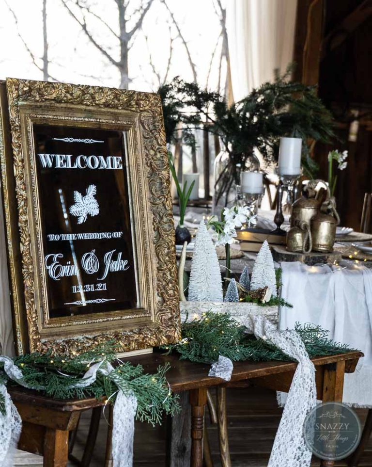 Winter Wedding Decor with Cricut Explore Air